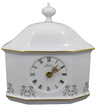 Piękny zegar szafkowy Junghas porcelana (1)