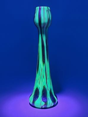 Art deco 1900r  wazon szklany - Uranowy  Pallme-Konig