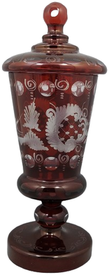 Stary wazon urna - szkło Bohemia 