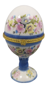 Ozdobne jajko szkatułka - porcelana