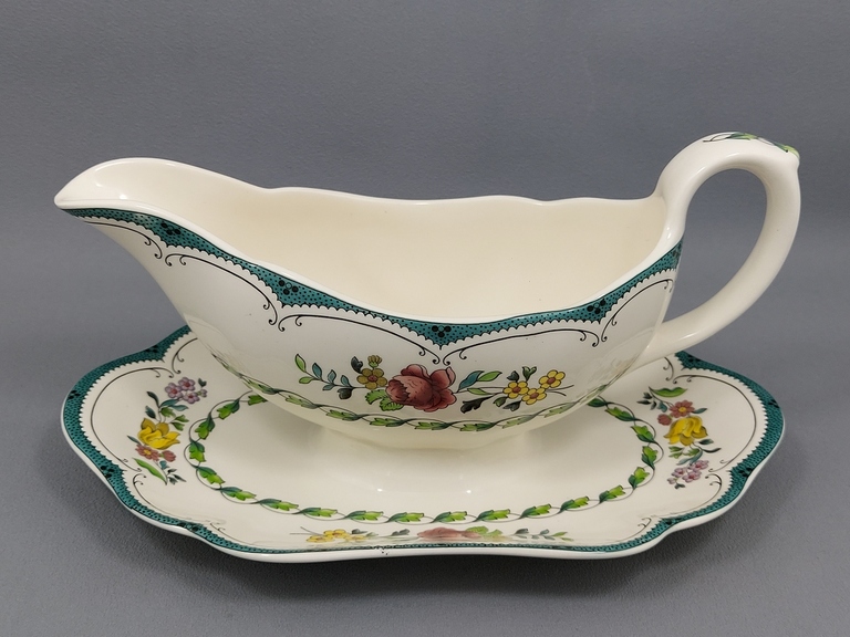 Sosjerka wzór kwiatowy wiosenny - porcelana Spode England Avondale (5)