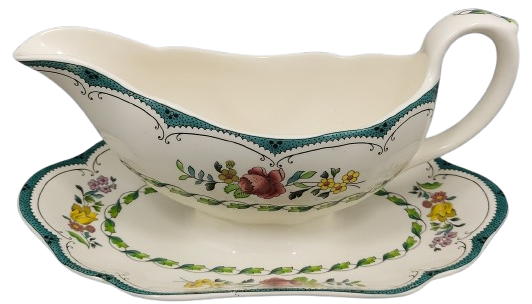 Sosjerka wzór kwiatowy wiosenny - porcelana Spode England Avondale (1)