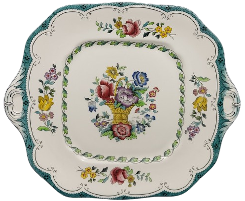 Paterka wzór kwiatowy wiosenny - porcelana Spode England Avondale (1)