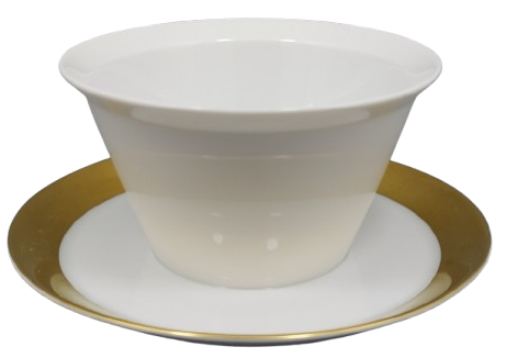Biała Sosjerka ze złoceniami - porcelana Rosenthal (1)