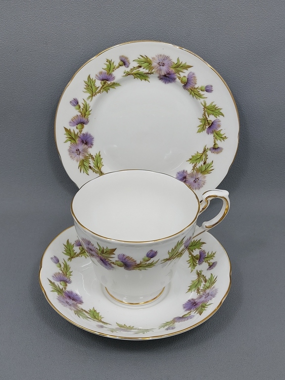 Trio filiżanka i talerzyki - Paragon Highland Queen England (10)