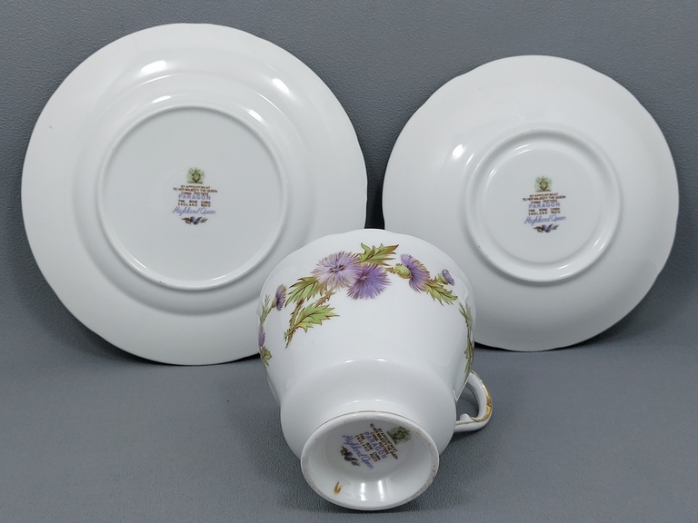 Trio filiżanka i talerzyki - Paragon Highland Queen England (4)