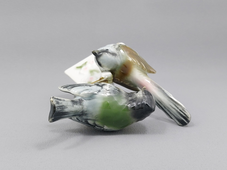 Stara Figura ptaków ŚPIEWAJĄCE PTAKI - porcelana GEROLD (6)