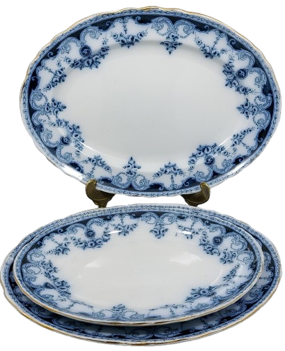 Zestaw trzech pater półmisek - Thomas Rathbone & Co Queen England (1)