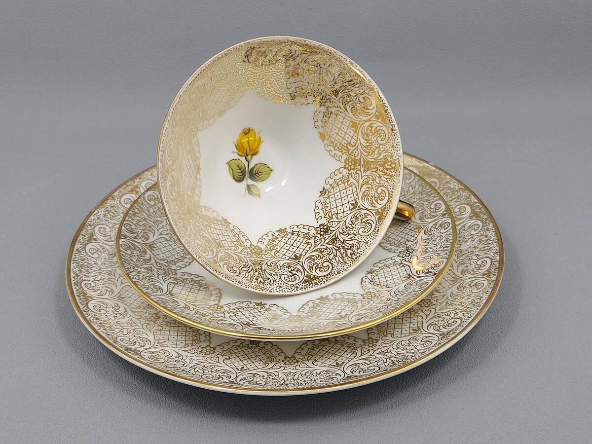 Trio filiżanka i talerzyki - porcelana Winterling (9)