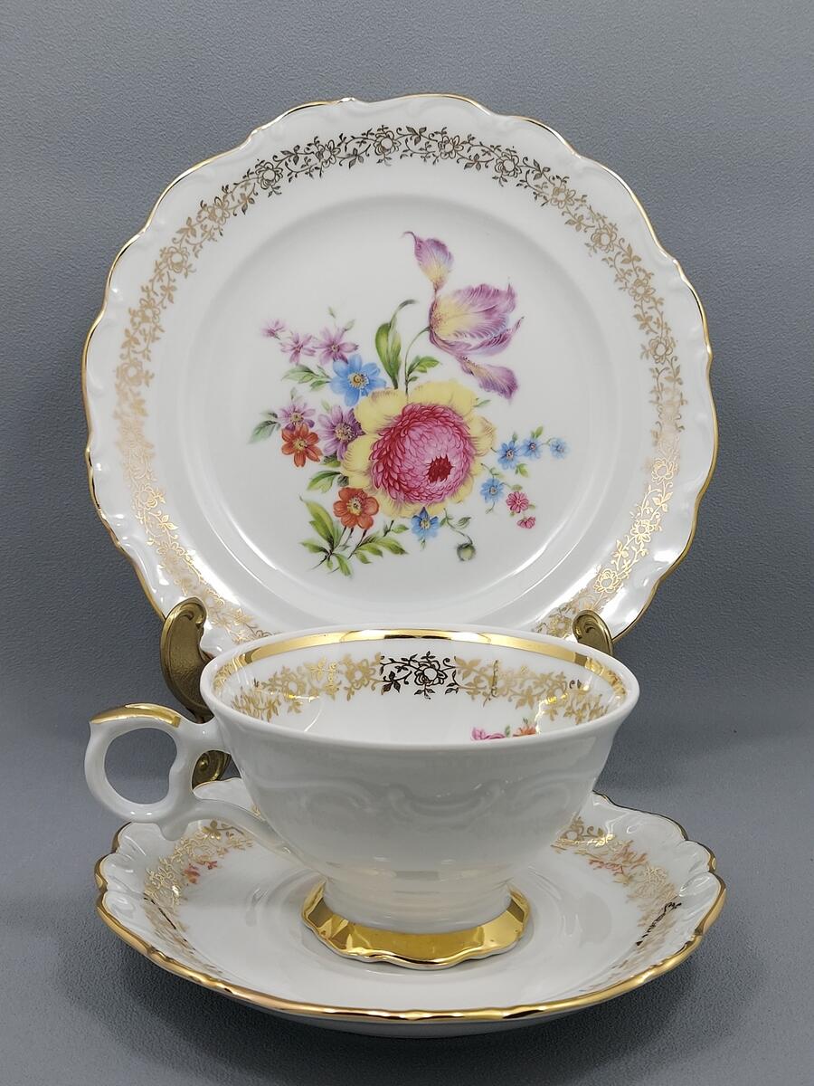 Trio filiżanka i talerzyki - porcelana Schumann Arzberg (2)