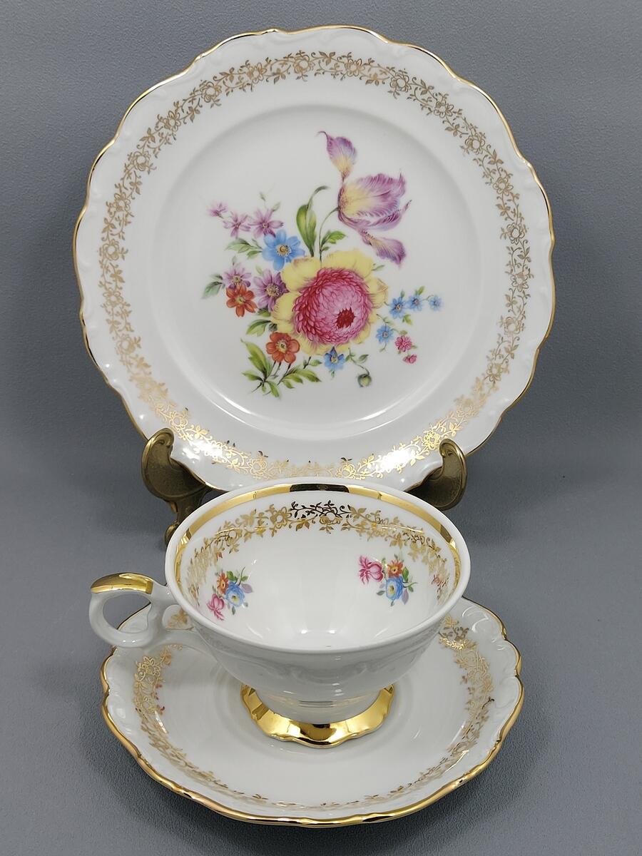 Trio filiżanka i talerzyki - porcelana Schumann Arzberg (3)