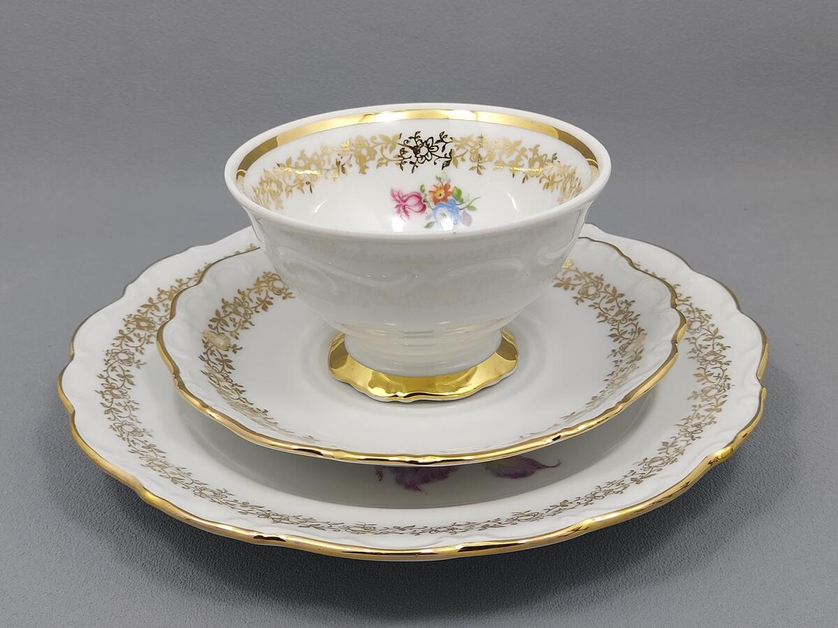 Trio filiżanka i talerzyki - porcelana Schumann Arzberg (8)