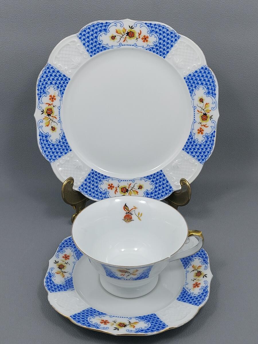 Trio filiżanka i talerzyki - porcelana C Bavaria (3)