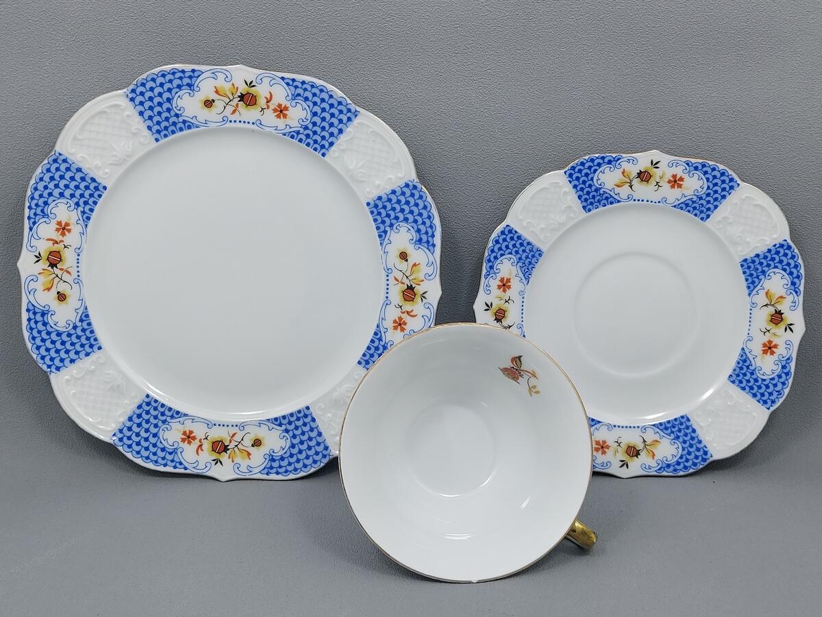 Trio filiżanka i talerzyki - porcelana C Bavaria (4)