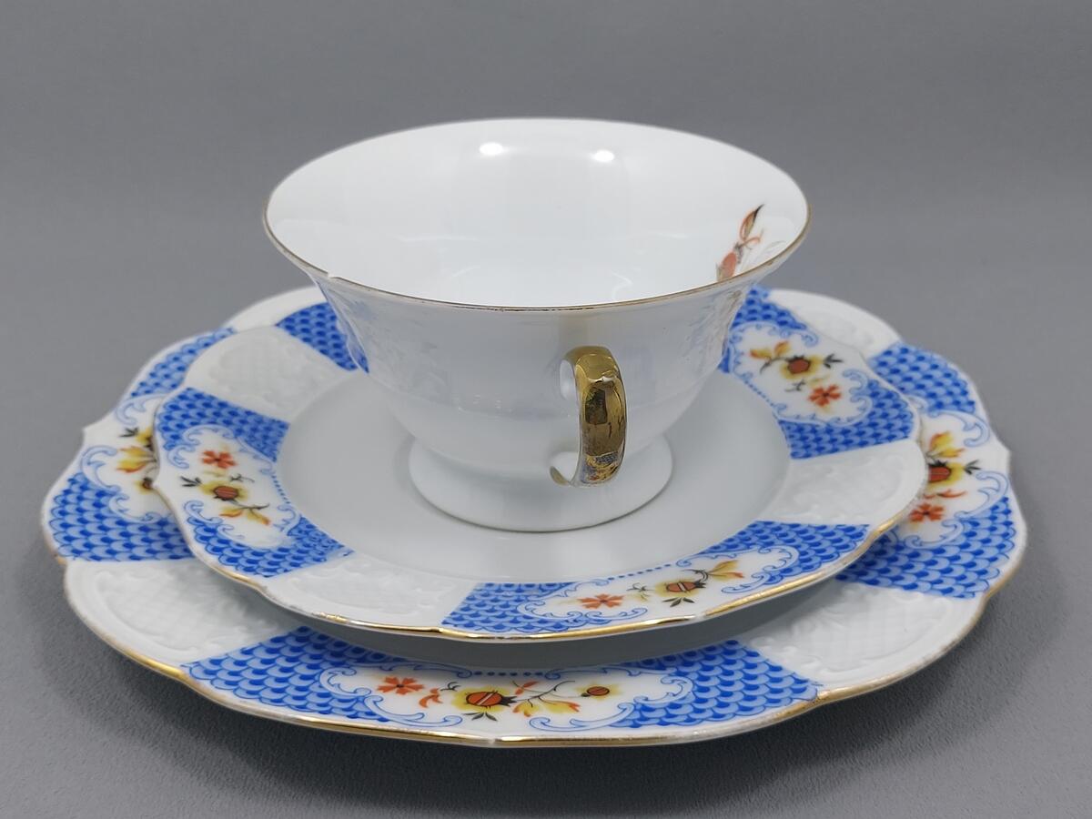 Trio filiżanka i talerzyki - porcelana C Bavaria (8)