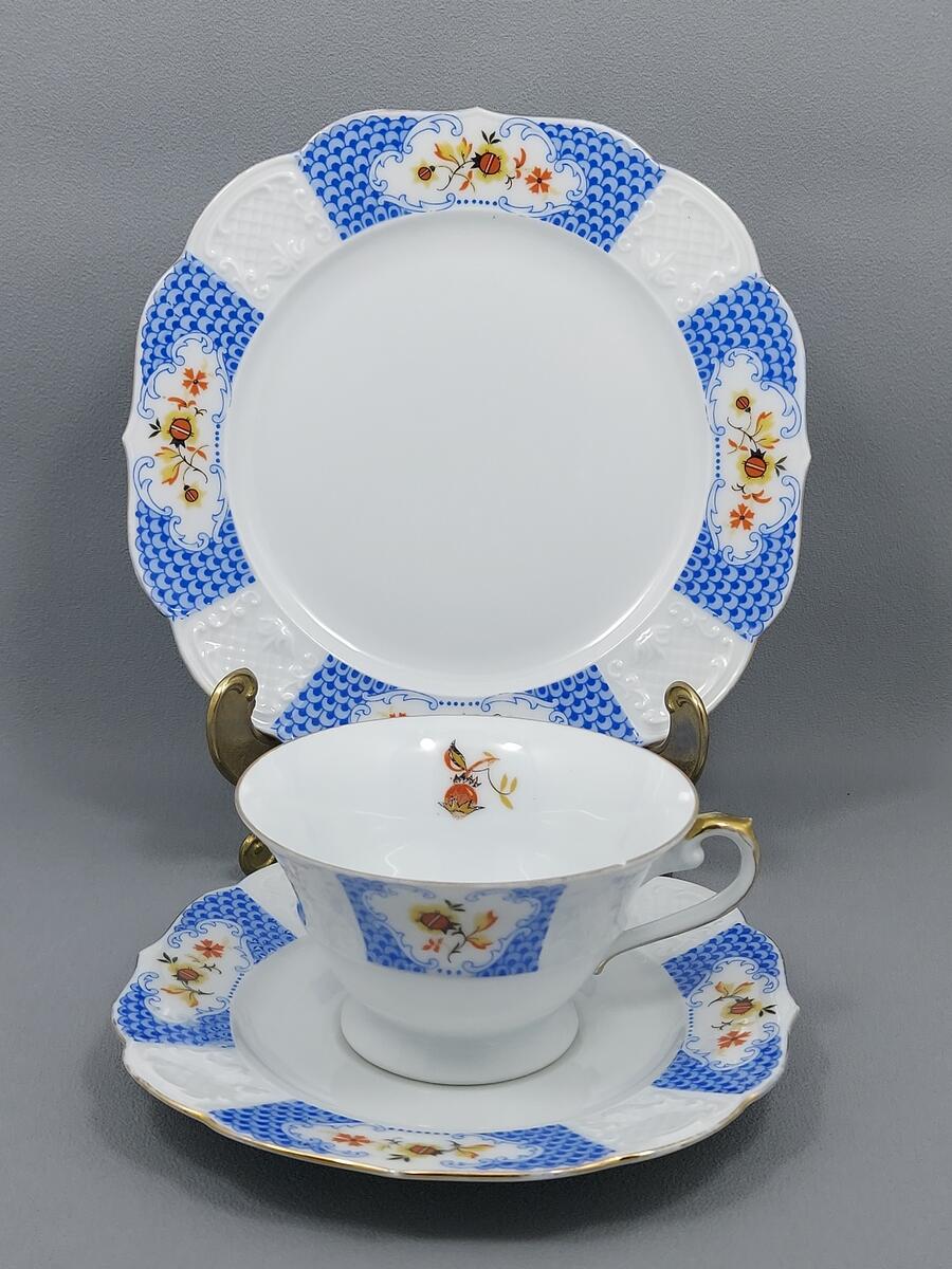 Trio filiżanka i talerzyki - porcelana C Bavaria (2)
