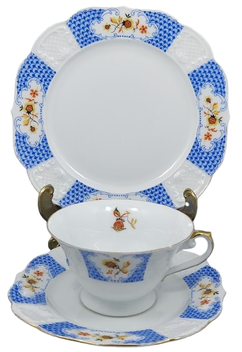 Trio filiżanka i talerzyki - porcelana C Bavaria (1)