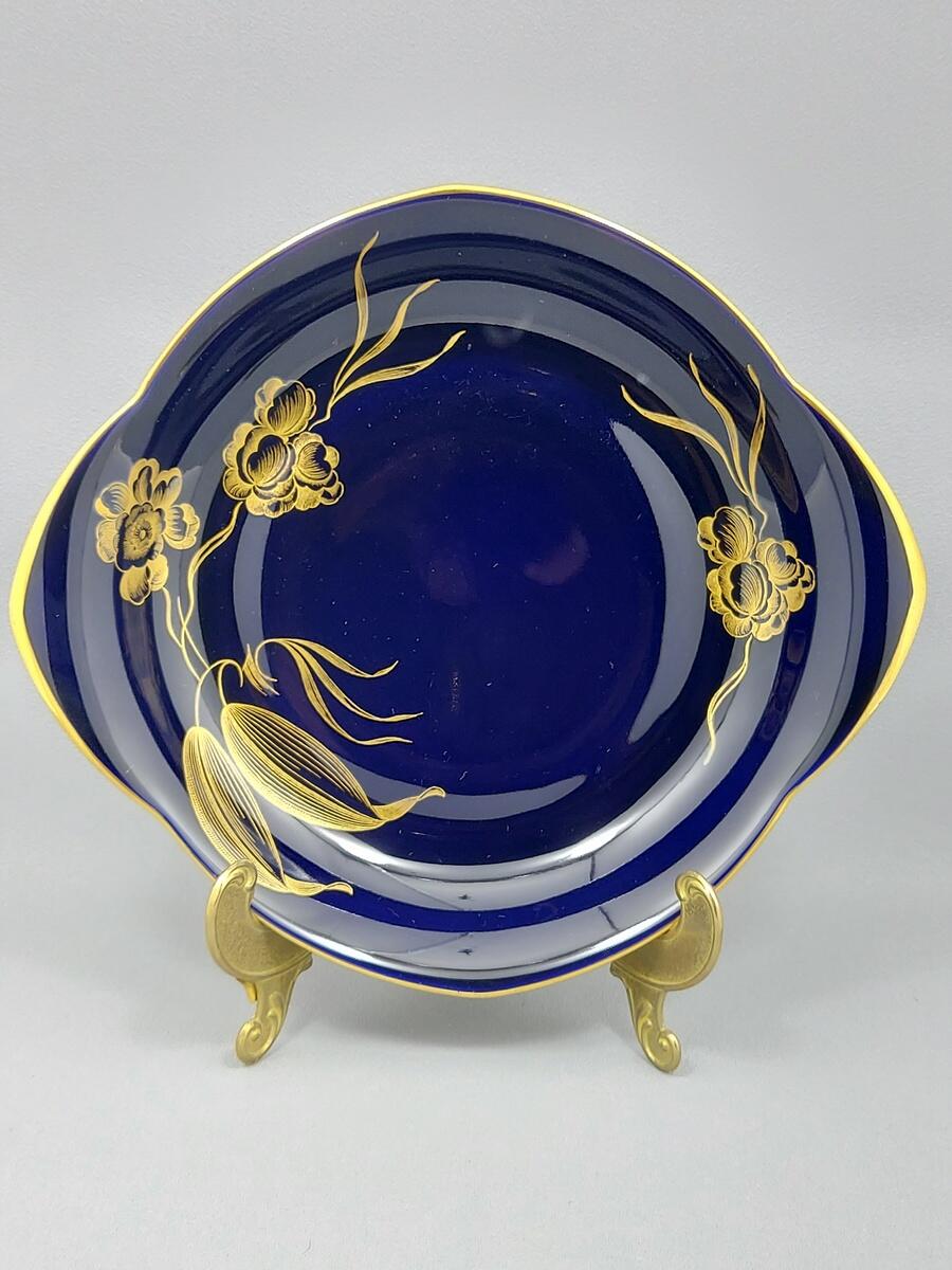Kobaltowa Paterka w kwiaty - porcelana Hutschenreuther (2)