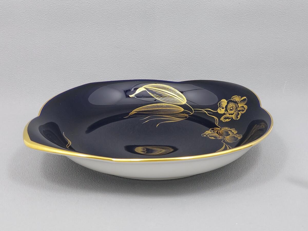 Kobaltowa Paterka w kwiaty - porcelana Hutschenreuther (7)
