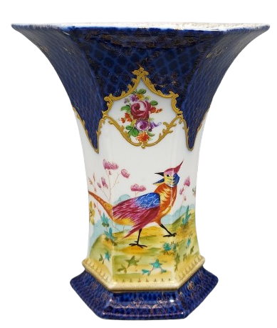 Stary Wazon ręcznie malowany - porcelana