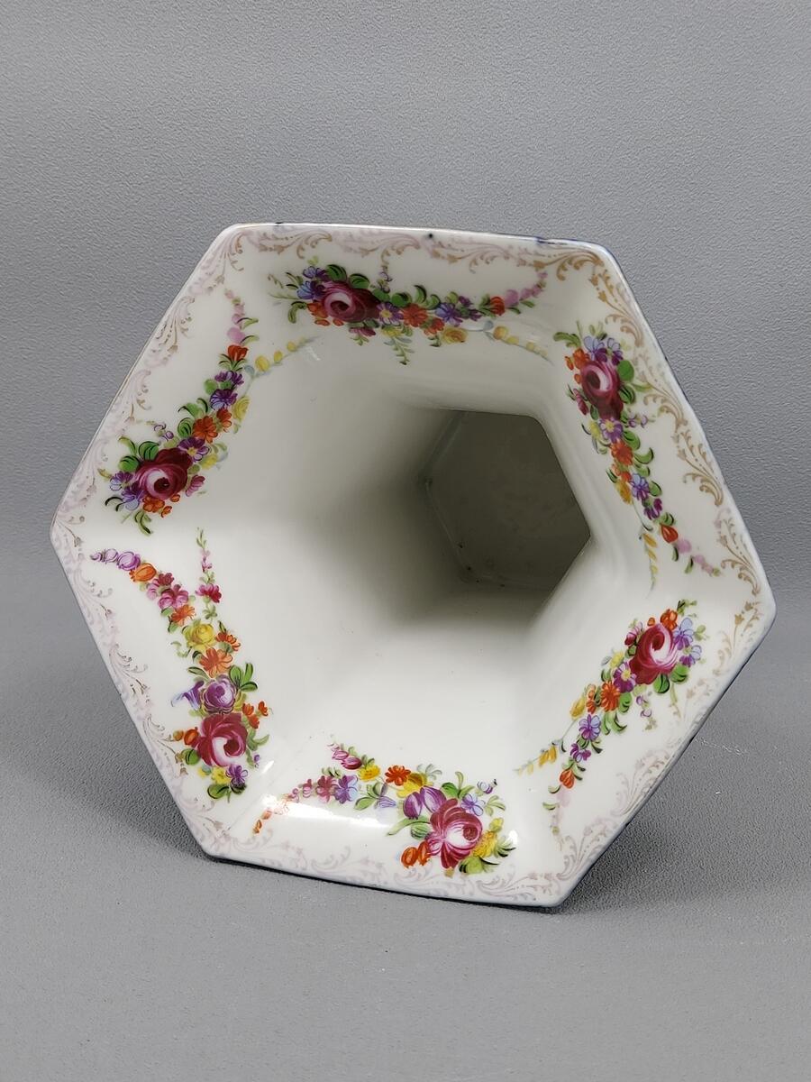 Stary Wazon ręcznie malowany - porcelana (7)