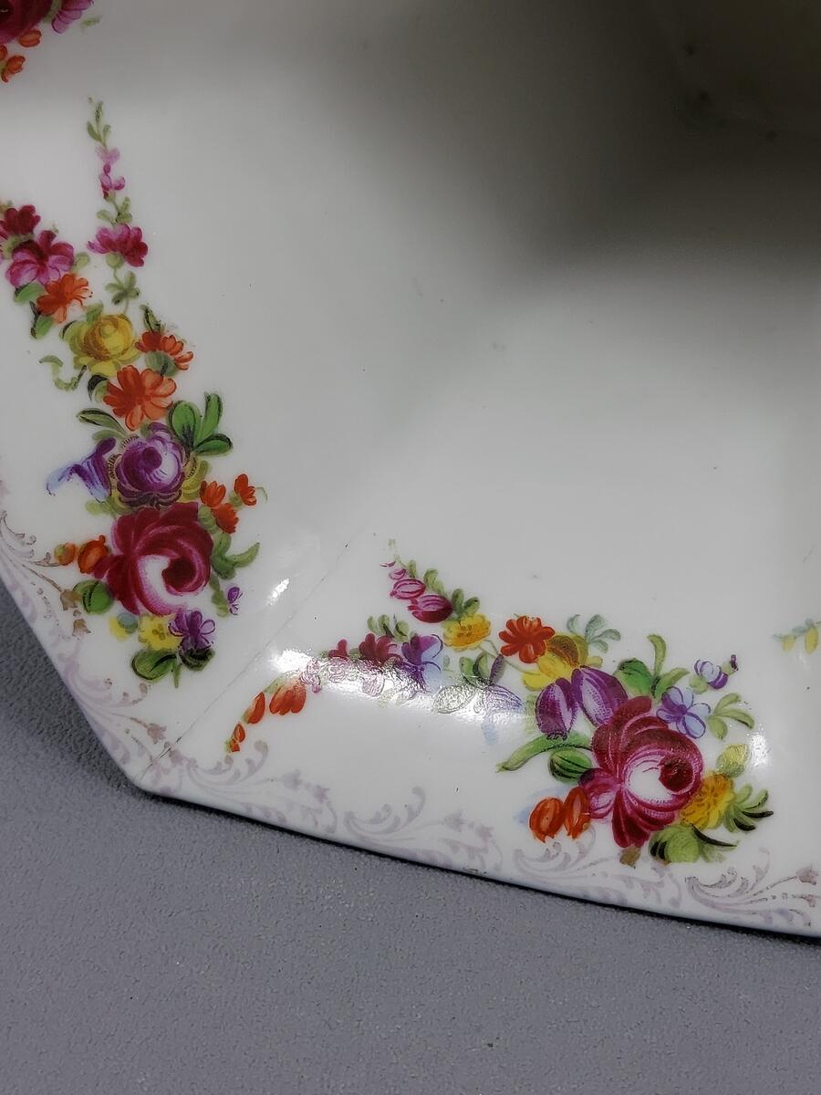 Stary Wazon ręcznie malowany - porcelana (8)