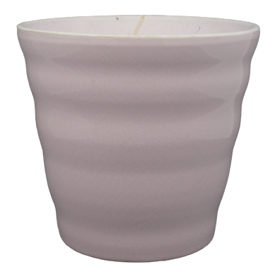 Różowa doniczka - osłonka ceramika
