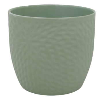 Zielona doniczka - osłonka - ceramika