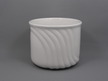 Ładna biała doniczka - osłonka - ceramika (2)