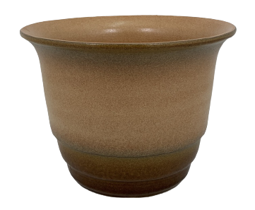Brązowa doniczka - osłonka - ceramika (1)