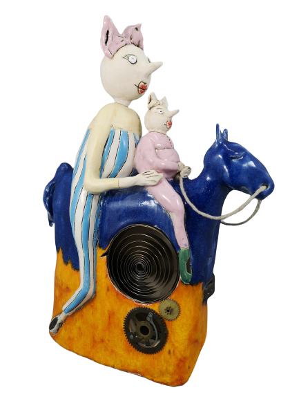 Figura rzeźba ceramika rękodzieło 31 cm (1)