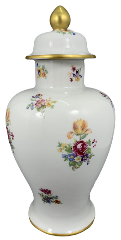 Porcelanowa amfora w kwiaty (1)