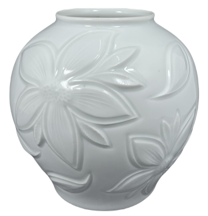 Śnieżnobiały wazon KPM - porcelana (1)