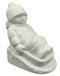 Figurka dziecko na sankach - porcelana (1)