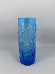 Niebieski wazon - szkło lata 60 (2)
